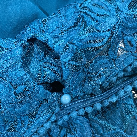 Luxology teal lace dress size 8 - Picture 6 of 8